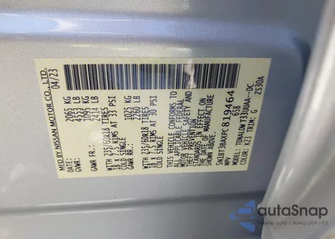 2023 Nissan Rogue Sv Fwd из США, поврежденный, VIN 5N1BT3BAXPC819464